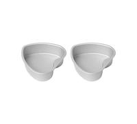 Shurhome Herz Lot de 2 moules à gâteau en aluminium avec surface anodisée pour une longue durée de vie