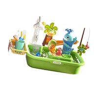 Shurhome Jouet d'eau circulant pour enfants avec robinet réaliste et apprentissage précoce pour développer les compétences ménagères. Faites comme vous lavez