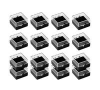 Shurhome Lot de 16 organiseurs de bijoux en plastique incassable avec cristaux et compartiments pour petits bijoux, présentation, boîte à bijoux en plastique