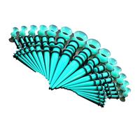 Shurhome Lot de 50 bouchons coniques en acrylique pour instruments de mesure d'oreille - Différentes tailles et couleurs élégantes - Bouchons d'extension multicolores, Einheitsgröße, comme décrit