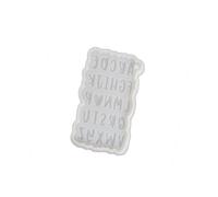 Shurhome Moule créatif en forme de lettre pour fabrication de bijoux en cristal, résine transparente, accessoires de pendentifs, moule en silicone pour boucles d'oreilles