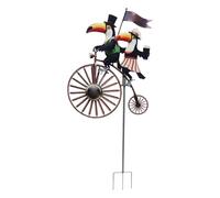 Shurhome Moulin à vent médiéval pour vélo avec motif de volaille, adapté pour les maisons et jardins de fleurs, carillon éolien en fer forgé