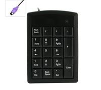 Shurhome Pavé numérique filaire avec 18 touches touche arrière PS2s USB Clavier numérique pour les tâches de saisie de données d'ordinateur Clavier numérique muet