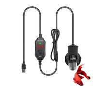 Shurhome Petit four à affichage numérique, alimenté par USB, mise en évidence du régulateur intelligent et sécurité cristalline pour aquariums d'animaux domestiques, cristal
