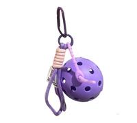 Shurhome Pickleballs Decorations Pendentif porte-clés comme cadeau et pour l'extérieur, compact, décoration sur le thème des pickleballs, matériaux amicaux, accessoires de sport, lilas, taille unique
