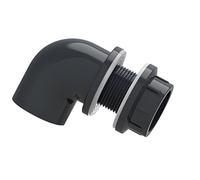 Shurhome Pièce sanitaire de réservoir en PVC pour aquarium 20 mm | Raccord fileté en PVC pour la pose de bacs de trop-plein, la conception de tuyaux de vidange et le passage mural