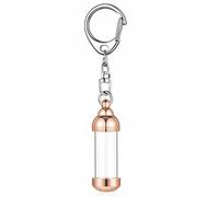 Shurhome Porte-clés Cremains en alliage d'aluminium léger pour les cendres des animaux de compagnie avec pendentifs ronds compacts et élégants pour un port quotidien