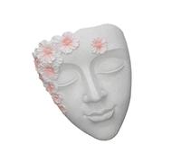 Shurhome Pot de fleurs mural en forme de visage artistique, décoration créative de surfaces vertes, styles nordiques, support de fleurs mural, personnalité, maison, Rfesin, pot de fleurs en forme de