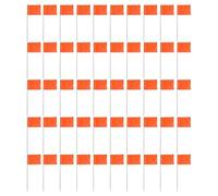 Shurhome Satsuma Lot de 50 drapeaux de frontière en PVC contrastés | Design résistant aux intempéries pour jardins paysagers, fermes et pelouses, avec identification facile de la zone