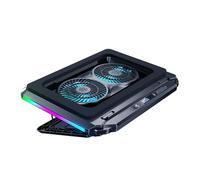 Shurhome Socle de refroidissement silencieux pour ordinateur portable avec overclocking avancé 15 fois le flux d'air pour ordinateurs portables de 15 à 21 pouces Support d'overclocking