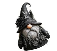 Shurhome Statue de nain de sorcière gothique, figurines en résine, sculptures fantaisie, ornement, décorations de maison, statues de magiciens gothiques en résine, ornement pour jardin d'intérieur