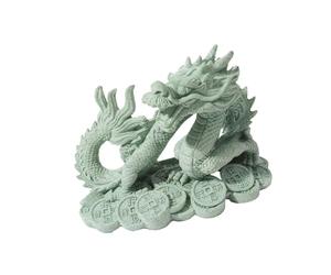 Shurhome Statuette de dragon en colophane supplémentaire pour améliorer le plan d'aquascaping, parfaite pour l'exposition marine, statue artisanale de parc marin