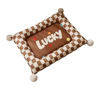 Shurhome Tapis pour animal de compagnie avec motif, amusant, couleur café | Le rembourrage en coton PP avec jouet amusant pour le tapis de lit pour chien offre beaucoup de confort pour le lavage