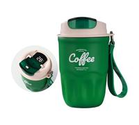 Shurhome Tasse à café isotherme au design compact, vert G | Boîtier compact avec sangle de transport et poignée arrondie pour une utilisation sur le bureau, pendant les déplacements