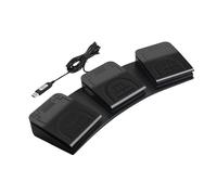 Shurhome Triple interrupteur à pied USB avec claviers, réglage macro pour le contrôle de l'ordinateur et le fonctionnement multimédia, manette de jeu