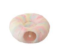 Shurhome Tunnel de lit compact pour chat pour les voyages et l'utilisation domestique Tissu en peluche doux crée un refuge sûr et un divertissement spatial