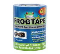 Shurtape CP-130 Ruban pour peintre de qualité professionnelle FrogTape Brand: 1.41 in. x 60 yds. (Bleu) / 4-pack
