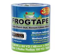 Shurtape FrogTape Ruban bleu pour peintres de qualité professionnelle [Adhérence moyenne]: 2 in. x 60 yds. (Bleu) / 3-pack