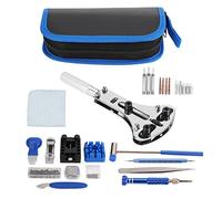 Shurzmotic Kit de réparation de montres - Ensemble d’outils complet, set professionnel de réparation de montres avec ouvre-boîtier réglable et extracteur de barrettes de ressort, incluant un