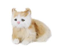 Shurzmotic Sculpture d’Animal en polyéthylène en Forme de Chat, décoration de Jardin ou de Cour, Statue de Chat extérieure Vivante avec des détails réalistes, résine Durable et Non Toxique po