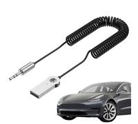 Shurzzesj Adaptateur sans fil USB, récepteur audio sans fil pour voiture, récepteur audio auxiliaire, microphone intégré, récepteur audio de voiture, adaptateur sans fil jack 3,5 mm pour voiture,