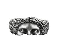 Shurzzesj Bague Venus Demi Visage Chic Mode Femme Homme Charmante Venus Bague Antique Grec Calmant pour Femme Adolescent Extérieur Homme, 1, 1