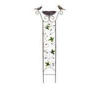Shurzzesj Bain d'oiseaux en plein air, bain d'oiseaux avec treillis de jardin - Gamelle de jardin 2 en 1 - Petit support multifonctionnel pour plantes de jardin, mangeoire amovible pour oiseaux
