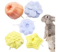 Shurzzesj Bloc pour broyer Les Dents de Hamster, Jouets à mâcher avec Pierre de Football pour Petits Animaux | Pierre Ponce de Football pour broyer Les Dents pour Animaux de Compagnie,Pierre pour