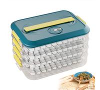Shurzzesj Boîte de rangement pour raviolis | Récipient à collation empilable avec couvercle, 4 couches - Bonne étanchéité pour réfrigérateur, boîtes de rangement pour biscuits pour raviolis Wonton