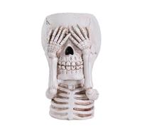 Shurzzesj Cache-pot en forme de tête de mort pour plantes d'intérieur - Pot de fleurs en résine - Petit vase en forme de tête de mort - Pour l'intérieur - Cache-pot gothique en résine - Petit vase en