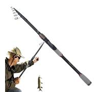 Shurzzesj Canne à pêche télescopique, canne à pêche télescopique | Canne à pêche extensible portable avec anneaux de guidage en céramique sensibles | Canne à pêche de voyage légère en carbone pour les