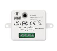 Shurzzesj Contrôle de la lumière sans fil, télécommande sans fil, bouton/récepteur pour luminaires, bouton de lumière électrique, pas de câblage, petit appareil électrique pour lampe, plafonnier