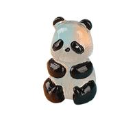Shurzzesj - Figurines de panda, pandas lumineux en résine, pandas miniatures portables qui brillent dans le noir | Figurines de panda artisanales exquises en résine pour la famille, les amis et les