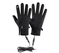 Shurzzesj Gants chauffants électriques rechargeables - Gants de cyclisme chauffants d'hiver - Gants imperméables pour écran tactile - Gants chauffants thermiques d'hiver - Moufles de neige - Gants de