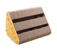 Shurzzesj Grattoir triangulaire pour chat - Jouet à gratter pour chat - Avec clochette - Jouet à gratter en carton écologique pour chats et chatons