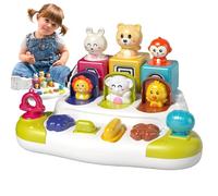 Shurzzesj Jouet de Cause à Effet, Jouet à Cache-Cache | Cause et Effet Animaux Jouets pour Animaux,Boîte à Jouets Animaux interactifs, Jouets éducatifs de développement précoce pour garçons et Filles