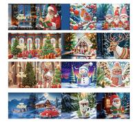 Shurzzesj Lot de 12 cartes de vœux créatives avec strass en cristal - Cartes de vœux amusantes pour enfants - Cartes de vœux créatives avec enveloppes