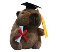 Shurzzesj Peluche Capibara, animal en peluche Capibara | Porte-clés en peluche mignon du Dr. Capibala de dessin animé - Peluche et commode Capibara pour amis, sacs à dos scolaires,