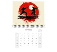 Shurzzesj Planificateur de calendrier 2025, planificateur mensuel 2025 | Calendrier de planification de conception Swordman | Calendrier photo en papier épais gros blocs pour mettre en évidence les
