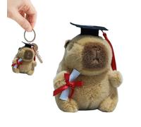 Shurzzesj Porte-clés Capibara, Roba Capibara - Mignon Animal en Peluche Dr. | Porte-clés Portable pour Animaux en Peluche, Peluche Douce Confortable pour Voiture, Sacs pour Voiture