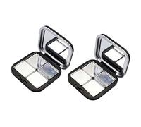 Shut Boîte de rangement pour maquillage Finition mate Vide Palette de fards à paupières pour sac à main ou voyage Boîte en verre dense portable