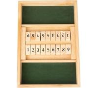 Shut The Box - 2 à 6 joueurs - Jeu de société en bois - 8 dés - Jeux de table - Jeu de mathématiques - Jouet éducatif - Fermez la boîte - Jeu de dés en bois - Jeu de société en bois (double rangée de