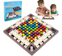 Shut The Box 4 Joueurs, Dés de Jeux, Jeu de Plateau en Bois Classique, Echiquier Intellectuel Rainbow Duel Double Interactif Jeu, Jeux de Société Famille, Jeu de Logique Logique Enfants (B)