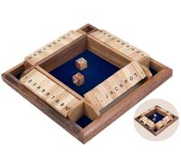 Shut The Box 4 Joueurs En Bois - Jeu De Calcul Avec 2 Des, Des 6 Ans