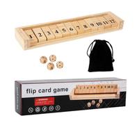 Shut The Box De Dés en Bois 12 Nombres Deux Joueurs Éducatif