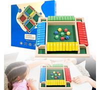 Shut The Box Dice Game,Dés De Jeux Bois Améliore Les Compétences En Mathématiques Et En Prise De Décision,Jeu De Société En Bois,Adapté À La Salle De Classe Ou Au Bar À Domicile