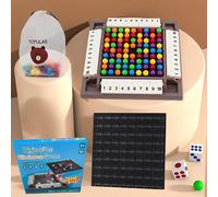 Shut The Box Échiquier Intellectuel,Intellectual Chessboard,Jeu De Société Interactif Avec Boules Colorées,Puzzle Chess Board Rainbow Ball Elimination Game,Pour Familles