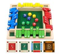 Shut The Box Game - Boîte De Jeue De Dés En Bois | Jeeu De Dés De Table 2-4 Joueurs | Jeuu De Société D’apprentissage Des Mathématiques | Divertissement Entre Amis En Famille | Jeeu De Stratégie À