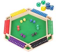 Shut The Box Game - Planche en bois pour 4 à 6 joueurs avec 8 dés, jouet d'apprentissage des mathématiques et de logique pour salle de classe, maison ou fête