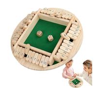 Shut The Box Game, Portable Board Games, Wooden Tabletop Game, Educational Dice Game, 2-4 Players Tabletop Game, Social Enhancer, Fascinating Toys for Birthday Parties, Pub, Family